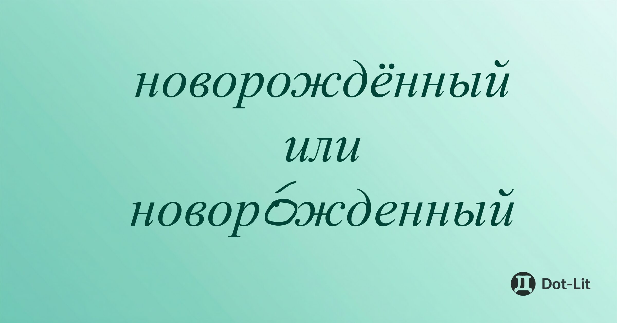 Новорождённый – как правильно ставить ударение в слове?